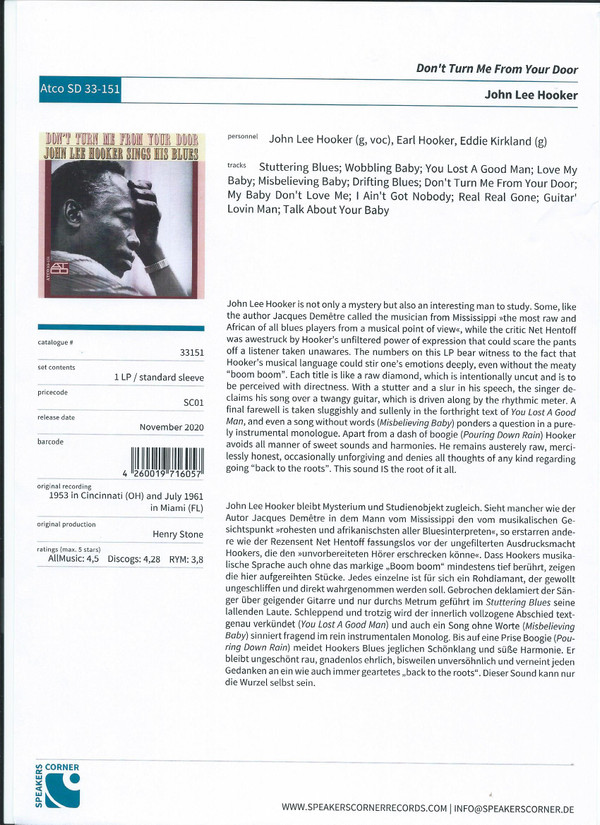 John Lee Hooker - Don't Turn